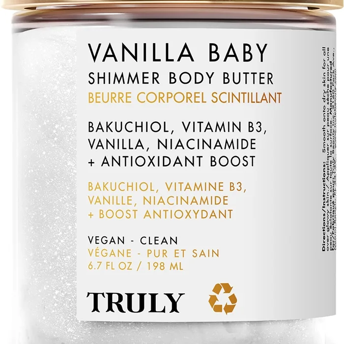 Truly Vanilla Baby Intensivt fuktgivande kroppssmör Med pärlglans 198 ml
