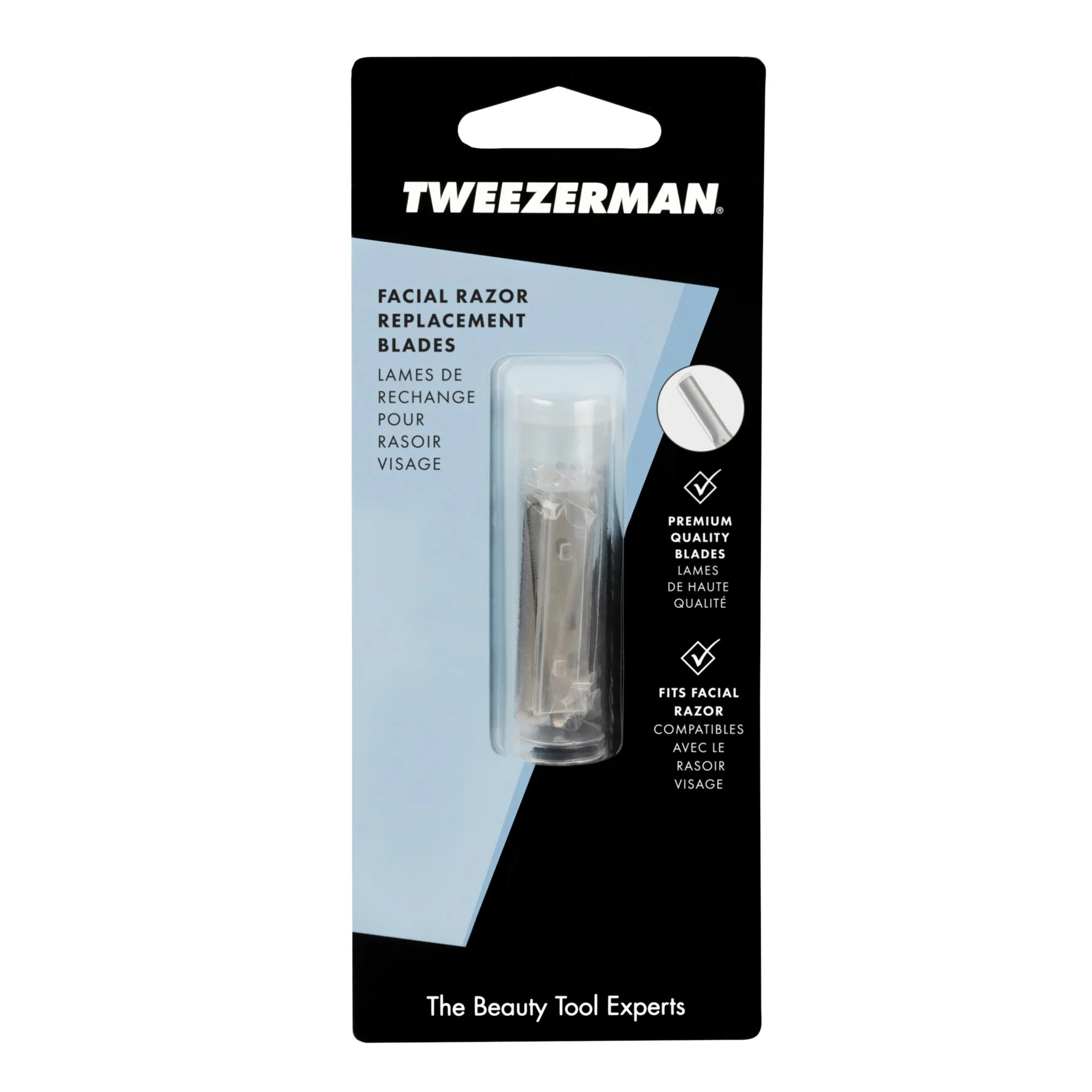 Tweezerman Facial Razor Replacement Blades 4 kpl