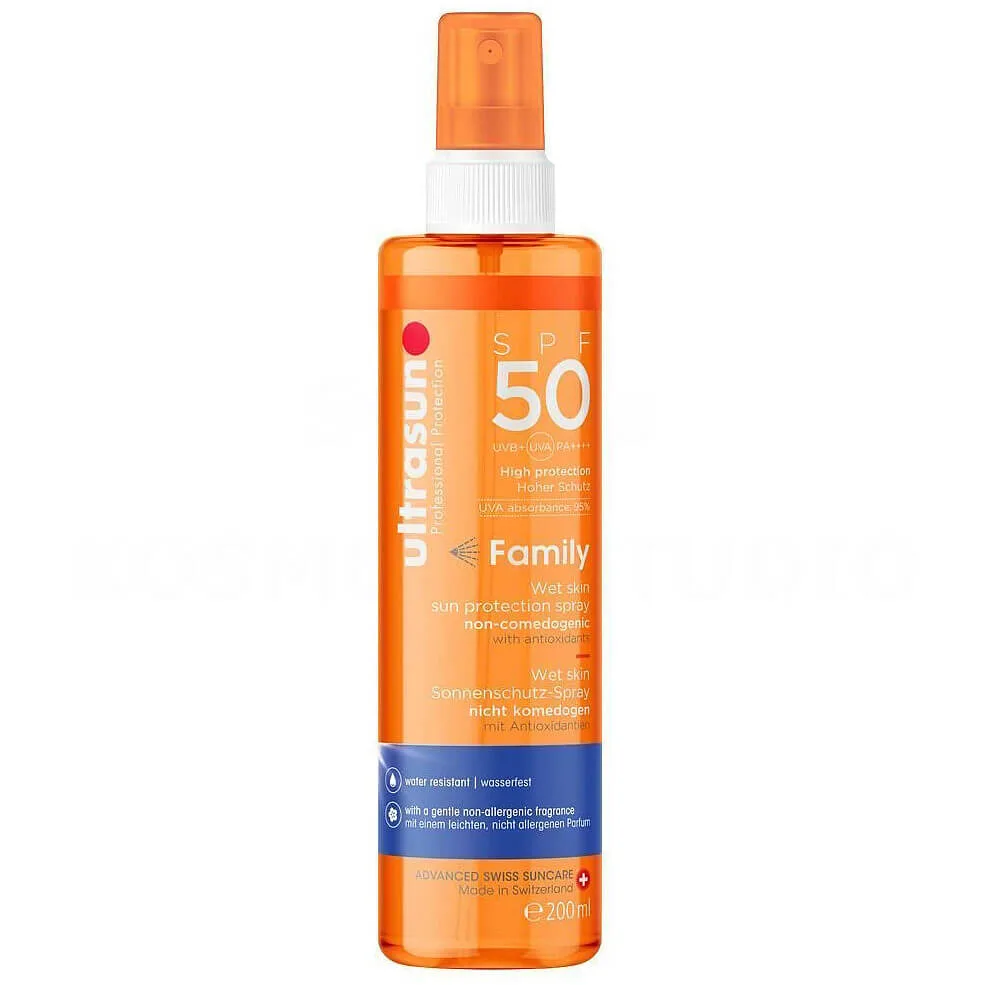 ultrasun Family Wet skin sun protection spray SPF 50 200 ml Gel