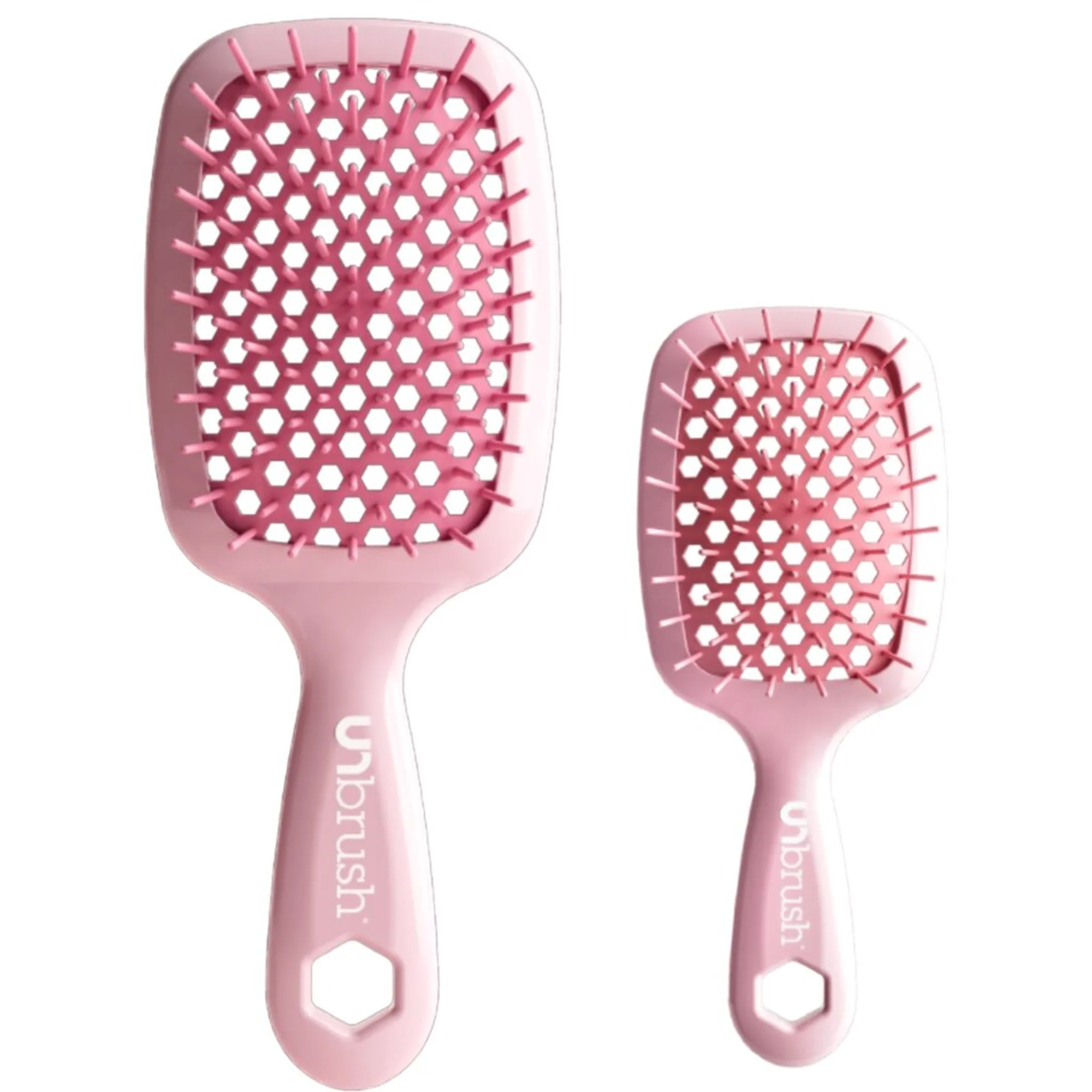 UNbrush Detangling Pastel Duo Set - Peony Light Pink Detangling brush