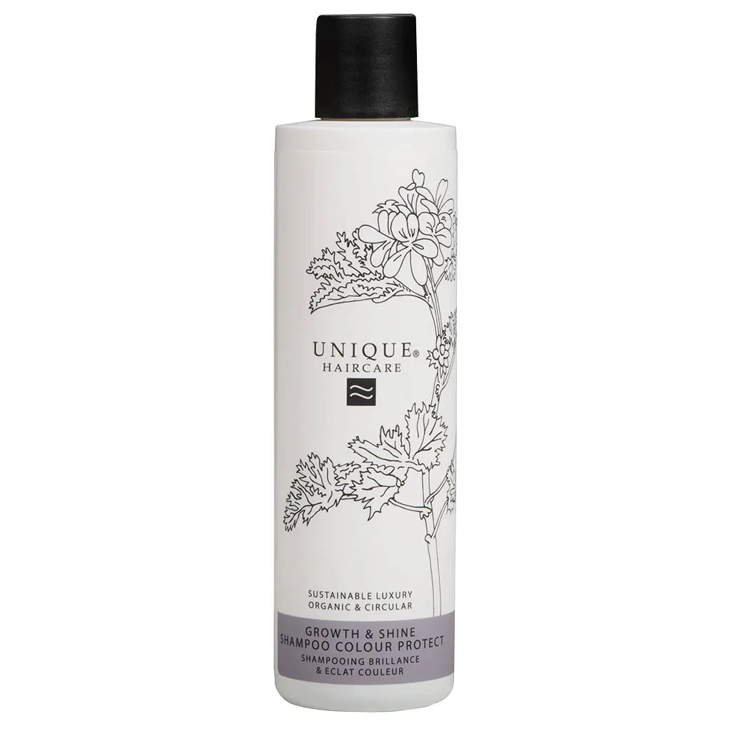 Unique Beauty Growth & Shine Colour Protect Shampoo värjätyille hiuksille 250ml