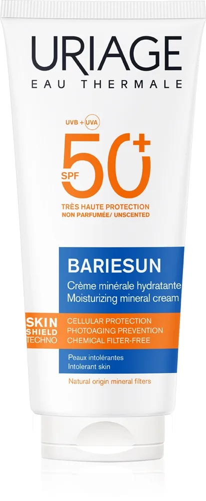 Uriage Bariésun Mineral Cream SPF 50+ Beskyttende mineral ansigts- og kropscreme SPF 50+ Vandfast 100 ml
