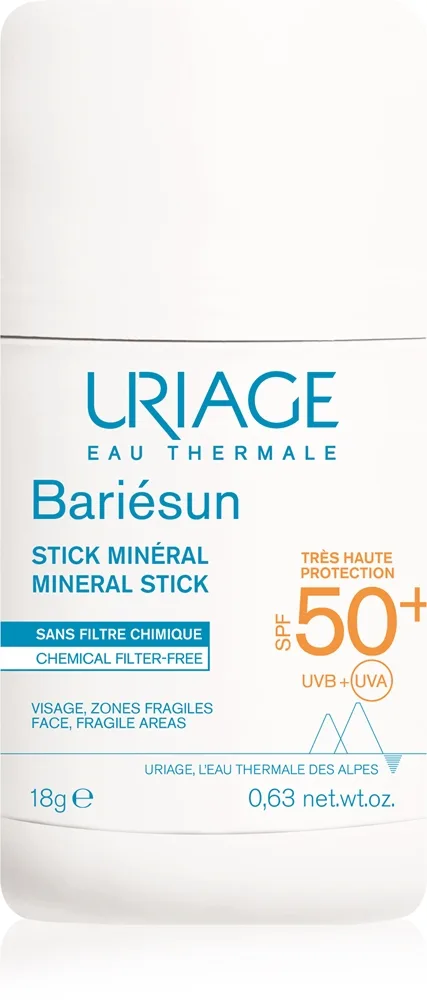Uriage Bariésun Mineral Stick SPF 50+ Mineral beskyttelses stick SPF 50+ 18 g