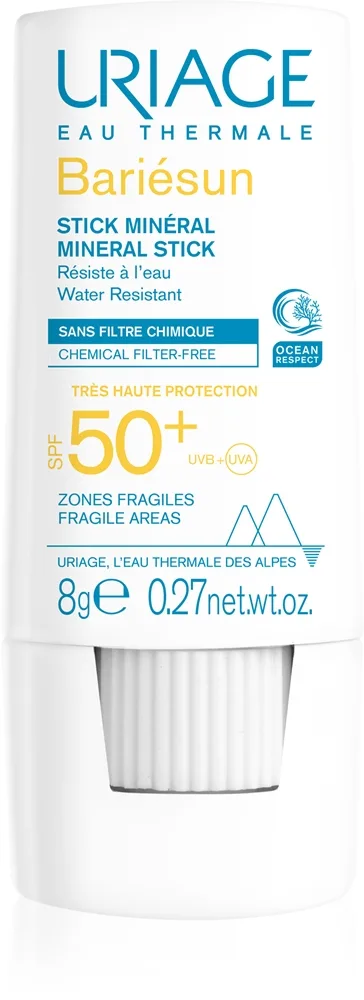 Uriage Bariésun Mineral Stick SPF 50+ Skyddande stift med mineraler SPF 50+ 8 g