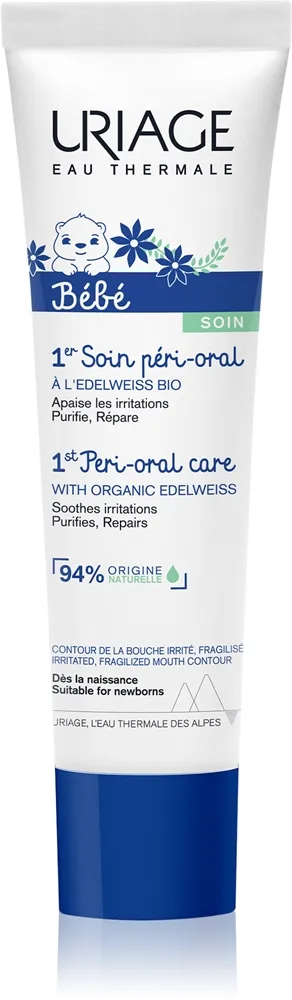 Uriage Bébé 1st Peri-Oral Care elvyttävä voide ärtyneelle huultenympärysiholle 30 ml
