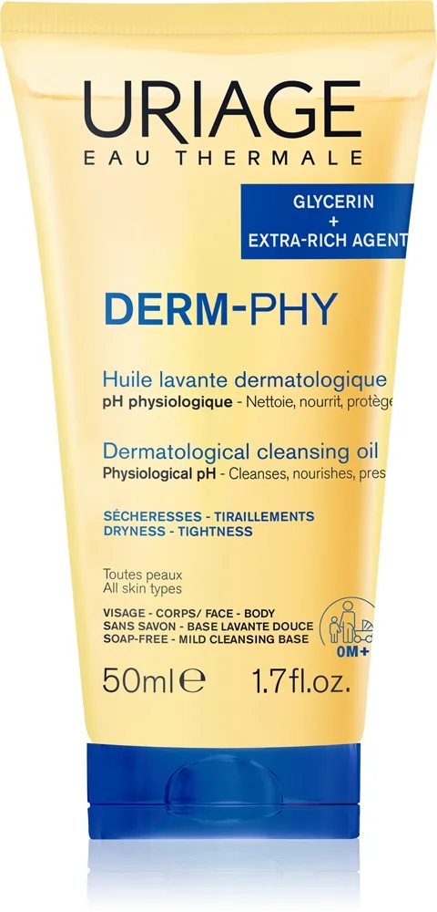 Uriage DERM-PHY Dermatological Cleansing Oil Nærende bruseolie 50 ml