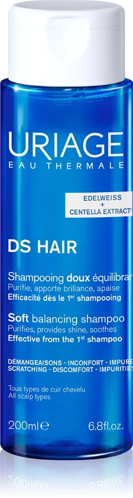 Uriage DS HAIR Soft Balancing Shampoo puhdistava shampoo herkälle hiuspohjalle 200 ml