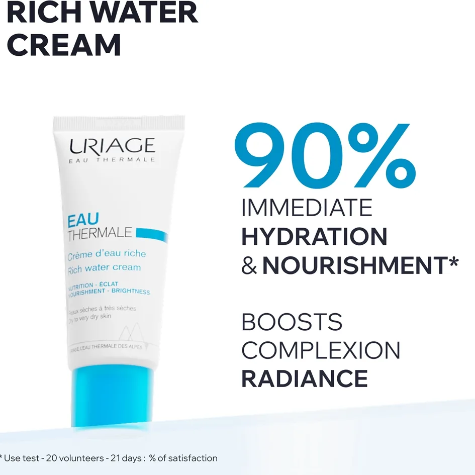 Uriage Eau Thermale Rich Water Cream Nærende fugtighedscreme til tør og meget tør hud 40 ml