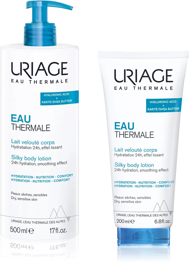 Uriage Eau Thermale Silky Body Lotion setti pehmeään ja sileään ihoon