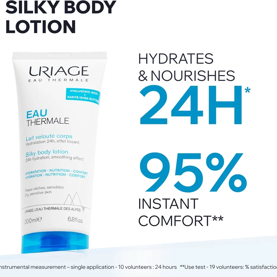 Uriage Eau Thermale Silky Body Lotion Silkig kroppsmjölk För torr och känslig hud 200 ml