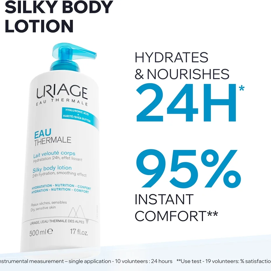 Uriage Eau Thermale Silky Body Lotion Silkig kroppsmjölk För torr och känslig hud 500 ml