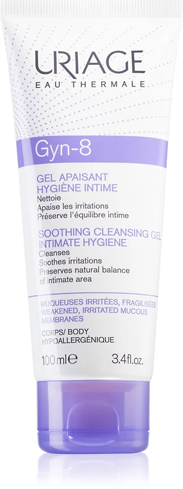 Uriage Gyn-Phy Gyn-8 Soothing Cleansing Gel Intimate Hygiene Intimhygien gel För irriterad hud 100 ml