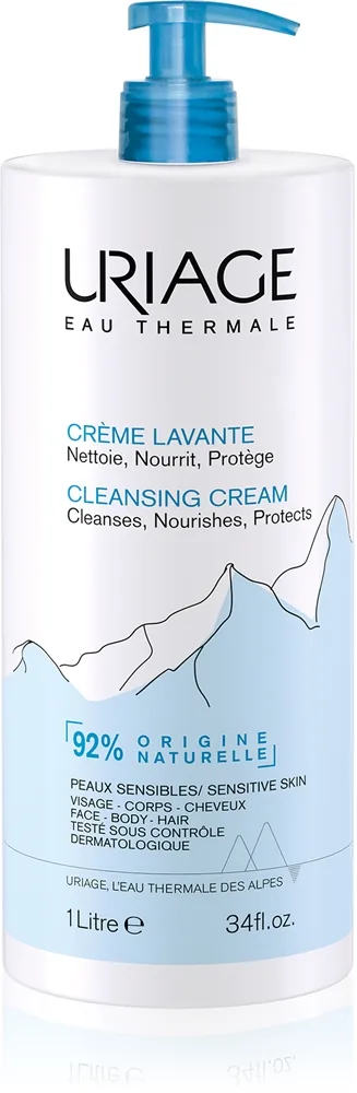 Uriage Hygiène Cleansing Cream ravitseva ja puhdistava voide vartalolle ja kasvoille 1000 ml
