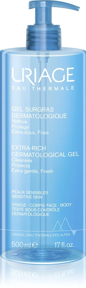 Uriage Hygiène Extra-Rich Dermatological Gel puhdistusgeeli kasvoille ja vartalolle 1000 ml