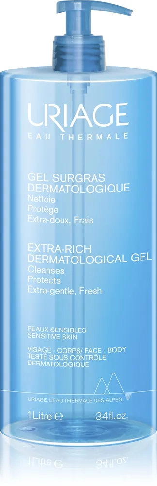 Uriage Hygiène Extra-Rich Dermatological Gel Rengöringsgel för ansikte och kropp 50 ml