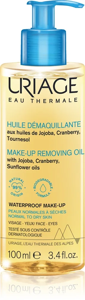Uriage Hygiène Make-up Removing Oil Renseolie til normal til tør hud 100 ml