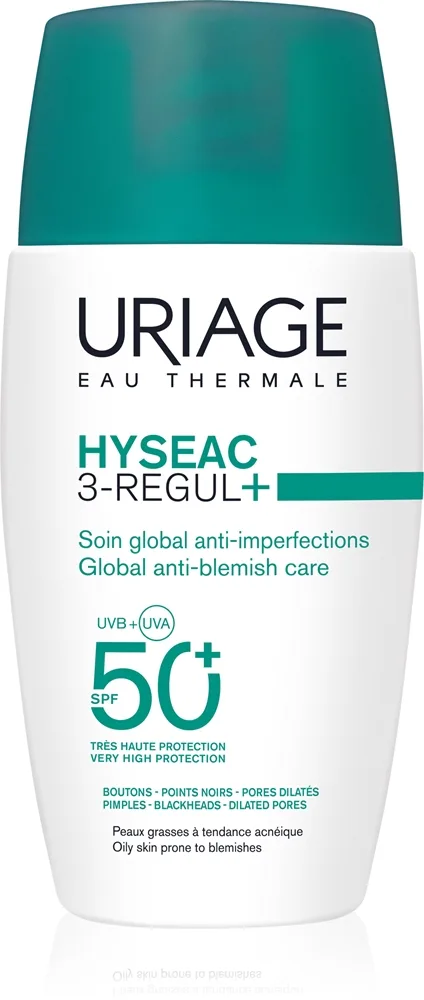 Uriage Hyseac 3-Regul+ Global Anti-Blemish Care SPF50+ Dagcreme til fedtet hud SPF 50+ 50 ml