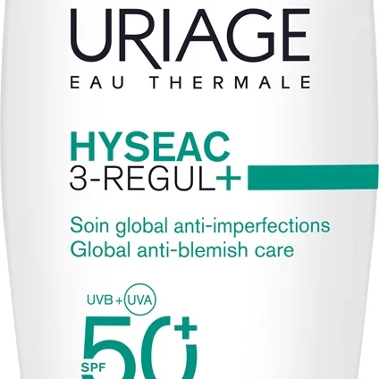 Uriage Hyseac 3-Regul+ Global Anti-Blemish Care SPF50+ Dagkräm för fet hud SPF 50+ 50 ml