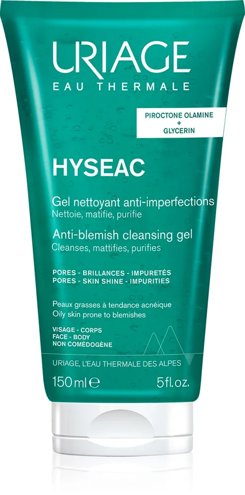 Uriage Hyseac Cleansing Gel Mild rensegel til ansigt og krop 150 ml
