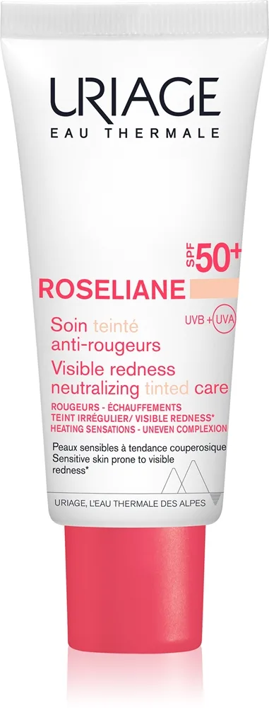 Uriage Roseliane CC Cream SPF 50+ CC creme til rødmekorrektion SPF 50+ Skygge Light Tint 40 ml