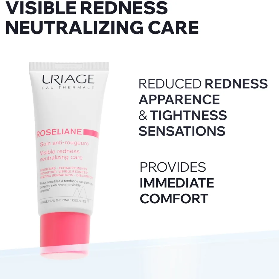 Uriage Roseliane Visible Redness-Neutralizing Care Lindrende creme til sensitiv hud med tendens til at rødme 40 ml