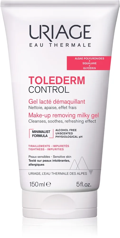 Uriage Toléderm Control Make-up Removing Milky Gel Smink borttagnings gel 100 ml