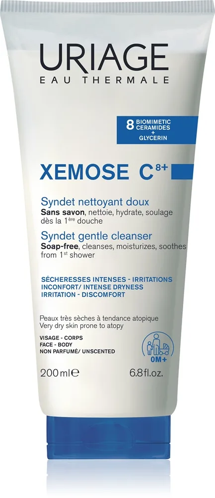 Uriage Xemose C8+ Syndet Gentle Cleanser Stift med syndet för torr och atopisk hud 200 ml