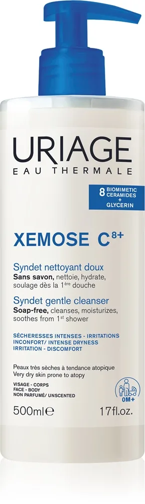 Uriage Xemose C8+ Syndet Gentle Cleanser Stift med syndet för torr och atopisk hud 500 ml