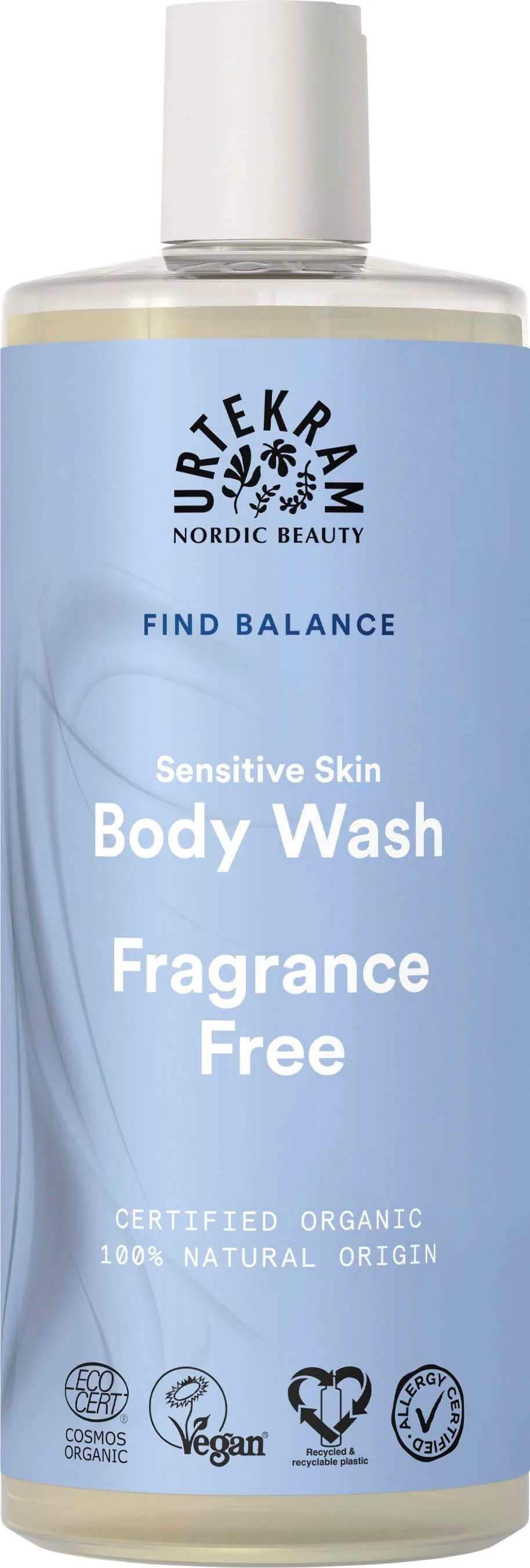 Urtekram Find Balance Body Wash Fragrance Free 500 ml