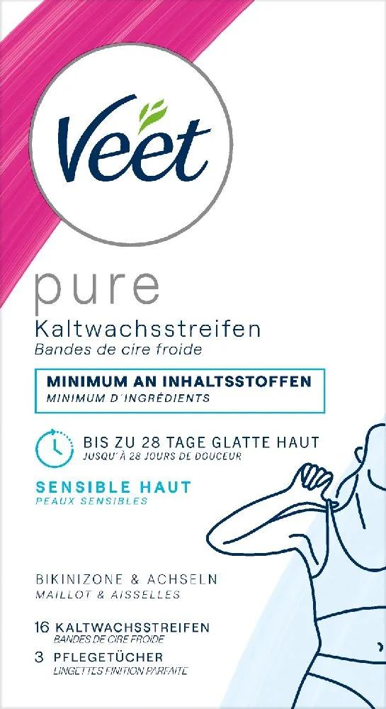 VEET Kaltwachs-Streifen Bikinizone & Achseln 16 St Streifen