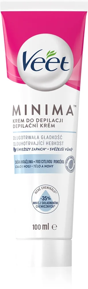 Veet Minima Sensitive Skin karvanpoistovoide herkälle iholle aloe vera ja E-vitamiini 100 ml