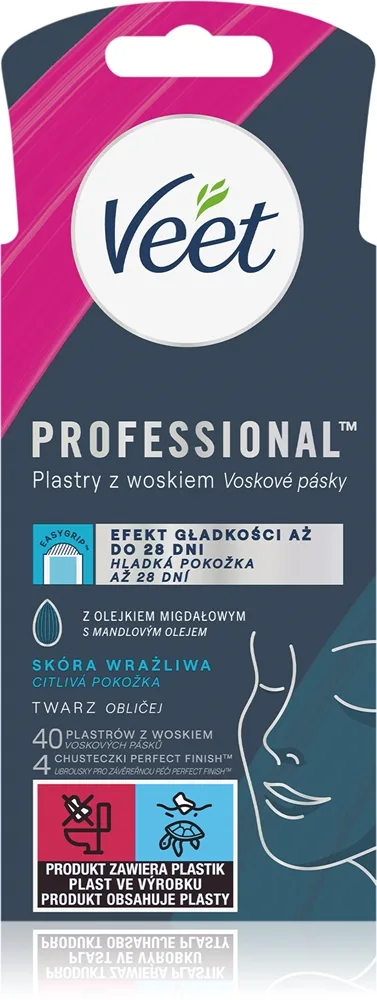 Veet Professional vahaliuskat kasvoille herkälle iholle 20 kpl