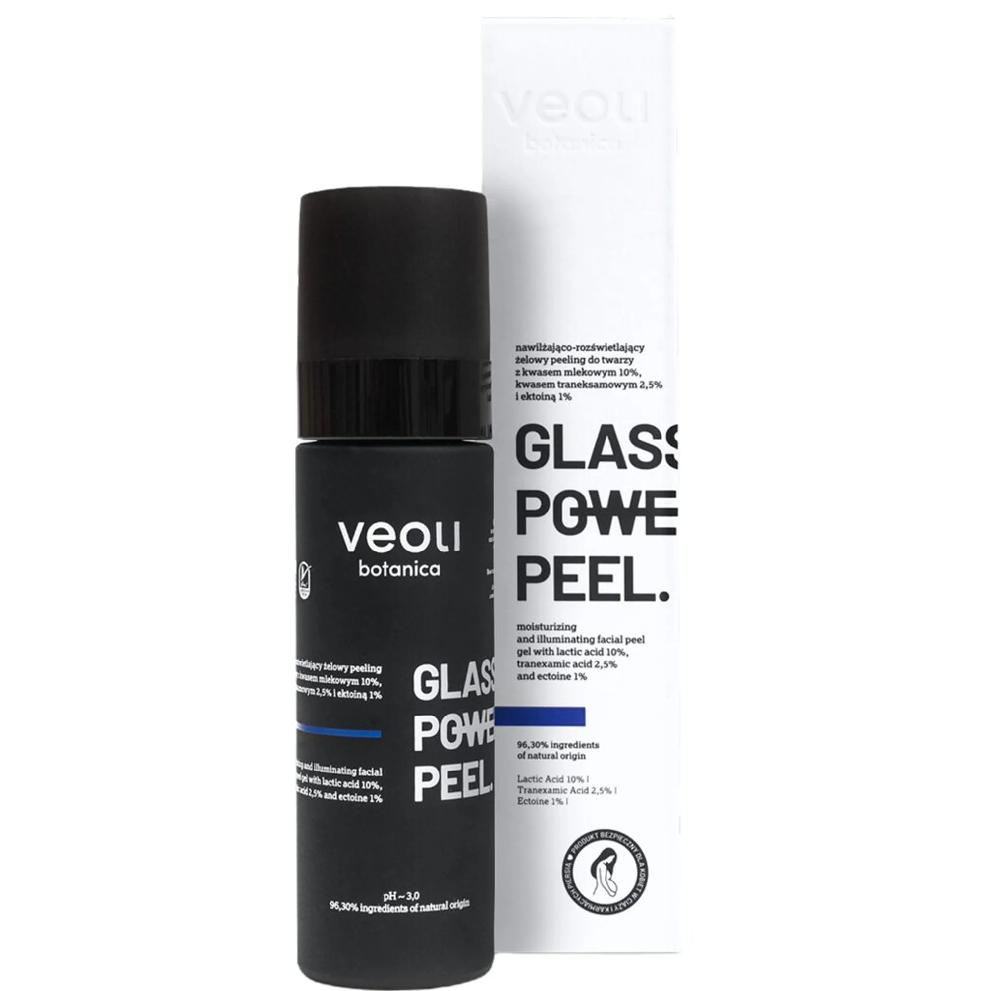 Veoli Botanica GLASS SKIN POWER PEEL Moisturizing and illuminating facial peel gel Kasvokuorinta