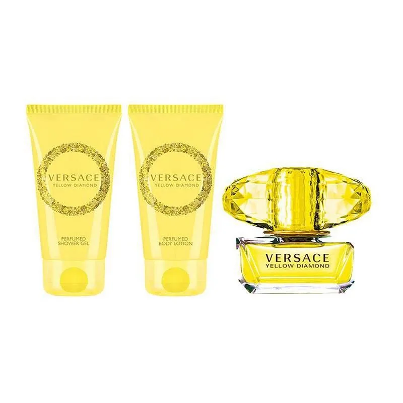 Giftset Versace Yellow Diamond Edt 50ml + Body Lotion 50ml + Shower Gel 50ml