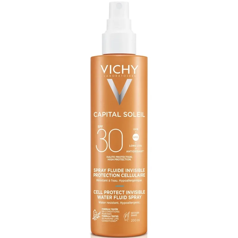 VICHY Capital Soleil Cell Protect Invisible Water Fluid Spray SPF30 200 ml