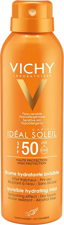 Vichy Capital Soleil Osynlig återfuktande spray SPF 50 200 ml