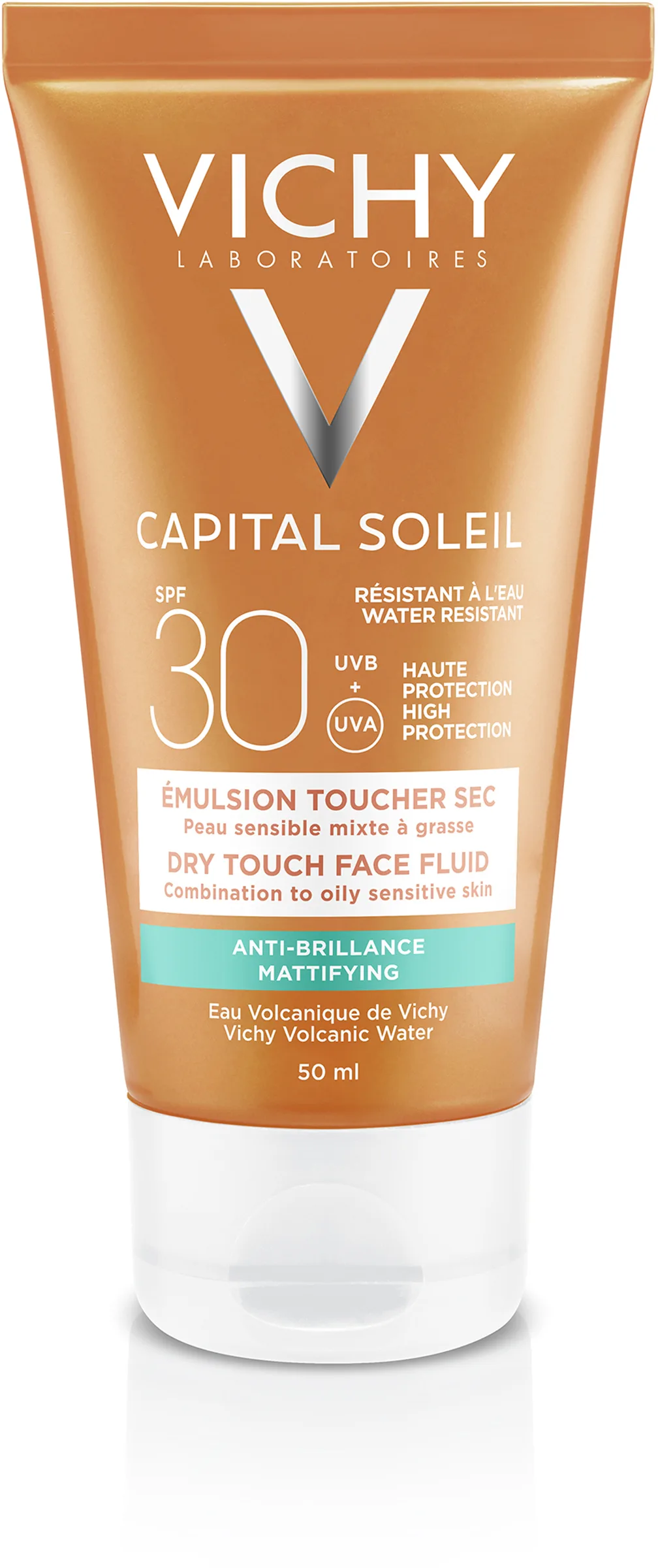 Vichy Capital Soleil suojaava ja mattapinnan antava fluidi kasvoille SPF 30 50 ml