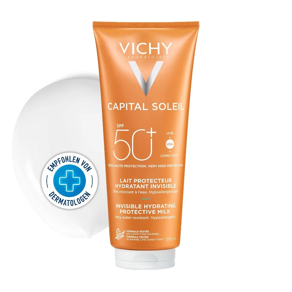 Vichy Capital Soleil Skyddande mjölk för kropp och ansikte SPF 50+ 300 ml