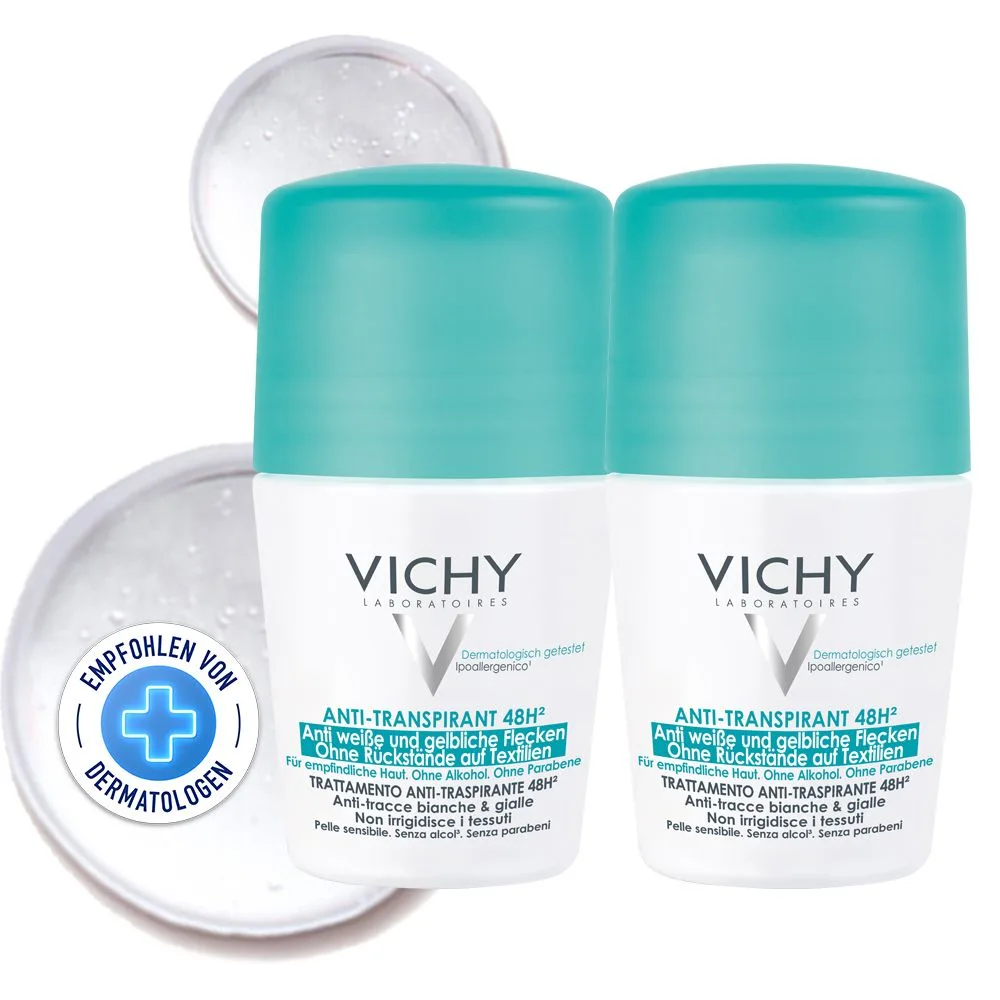 VICHY DEO Roll-on Anti Flecken 48h 2X50 ml Creme