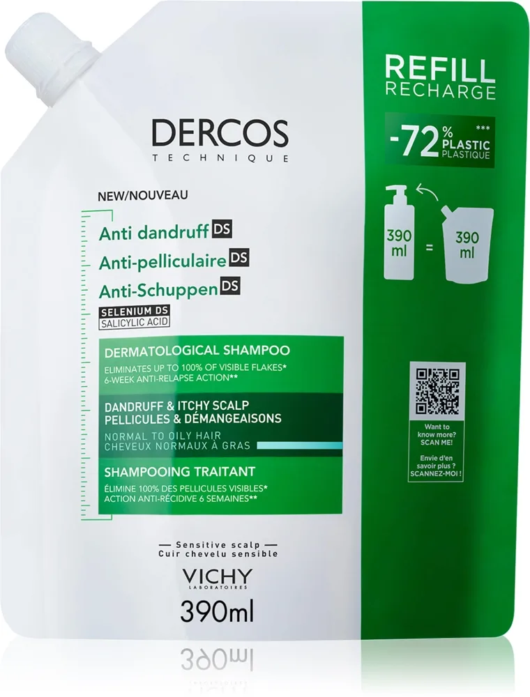 Vichy Anti-Dandruff Shamp Norm/Oily Refil 390 ml