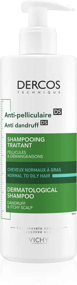 Vichy Dercos Technique Anti-Dandruff Shampoo for Normal and Oily Hair - 390 ml.