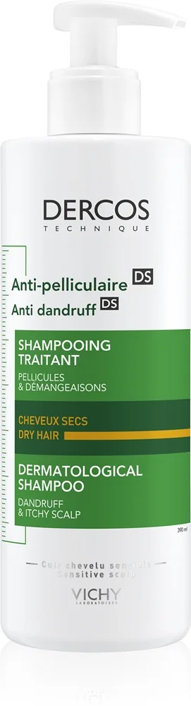 Vichy Dercos Technique Anti-Dandruff Shampoo Dry Hair - 390 ml.