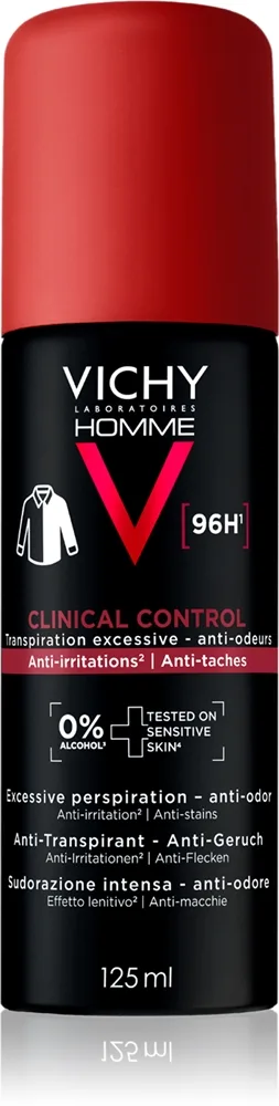 Vichy Homme Clinical Control Antiperspirant För att behandla överdriven svettning 125 ml
