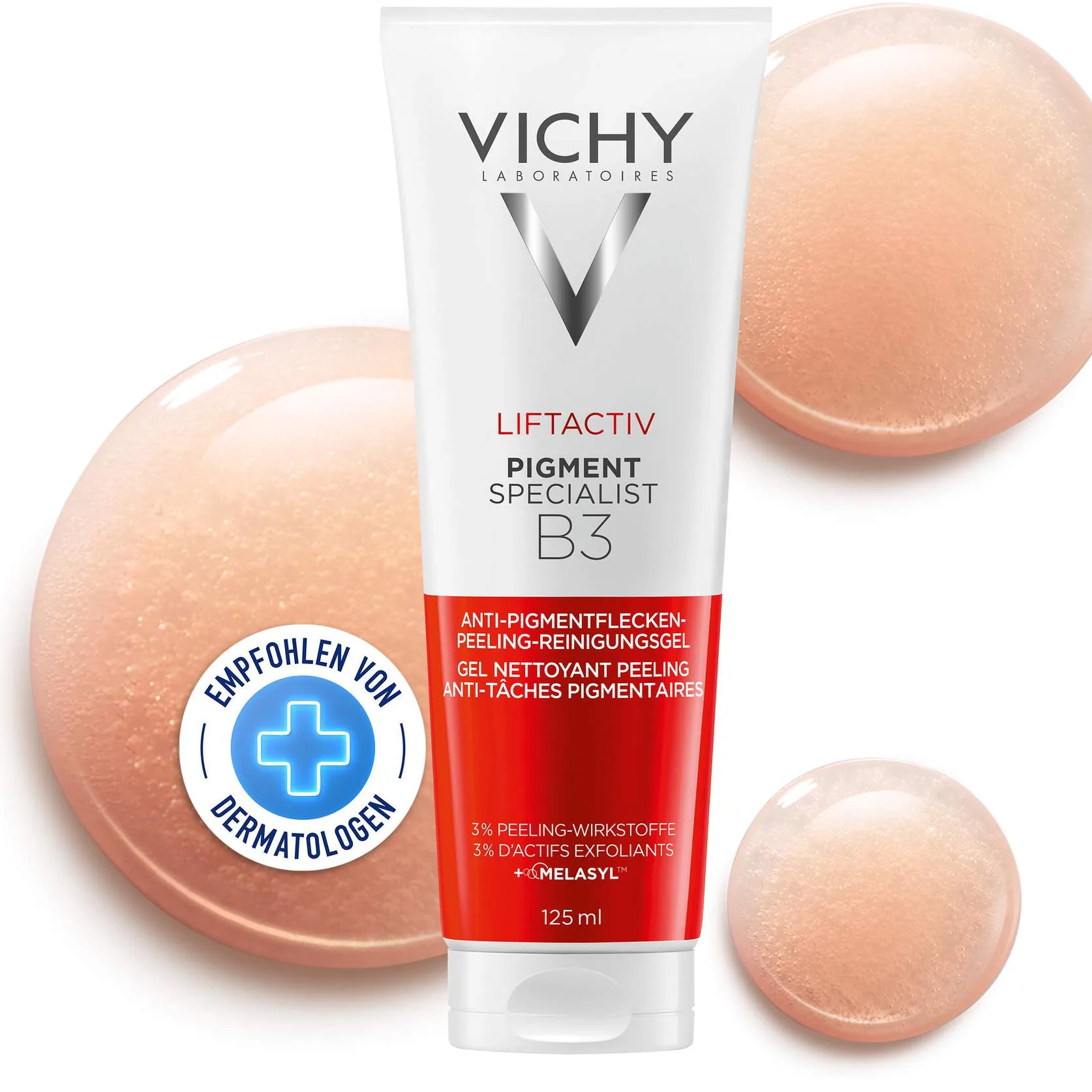 LIFTACTIV PIGMENT SPECIALIST B3 gel limpiador exfoliante y antimanchas con ácido glicólico 125 ml