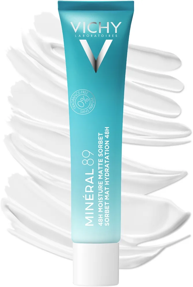 Vichy Minéral 89 48H Moisture Matte Sorbet Fuktgivande ansiktskräm för fet och blandhud 40 ml