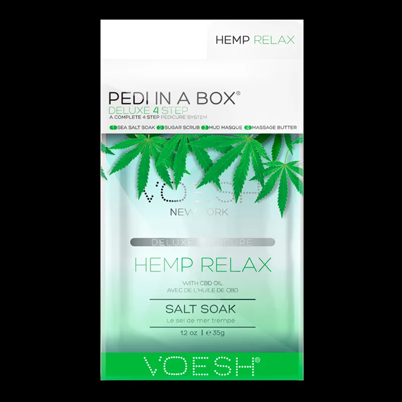 VOESH Pedi In A Box Deluxe 4 Step Pedicure Hemp Relax (1 stk)