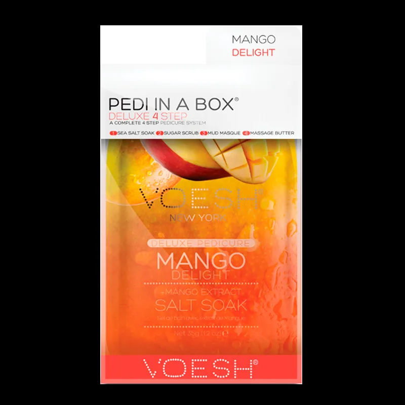 VOESH Pedi In A Box Deluxe 4 Step Pedicure Mango Delight (1 stk)
