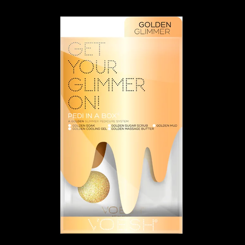 VOESH Pedi In A Box Deluxe 5 Step Pedicure Golden Glimmer (1 stk)