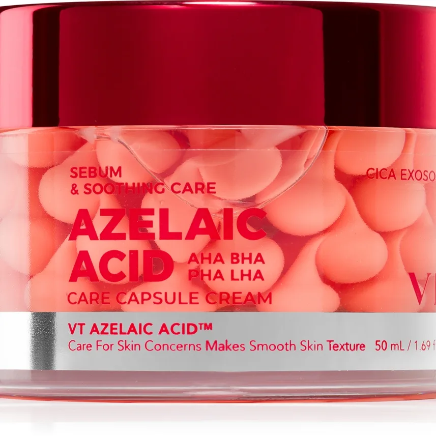 VT Cosmetics Azelaic Acid Care Capsule Cream beruhigende Gesichtscreme für Unvollkommenheiten wegen Akne Haut 50 ml