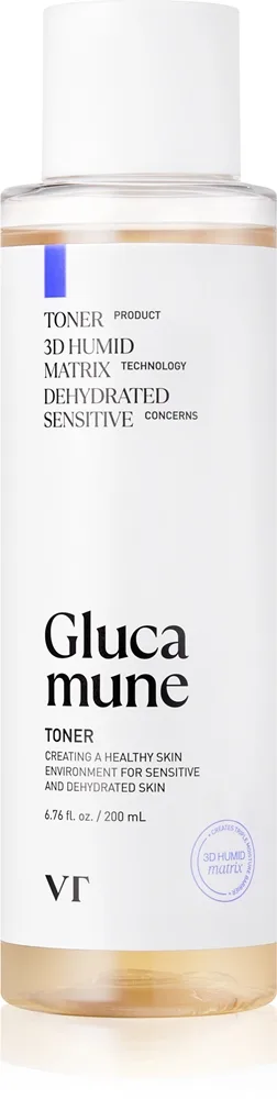 VT Cosmetics Glucamune Toner virkistävä ja kosteuttava kasvovesi ihon suojakerroksen vahvistamiseen 200 kpl